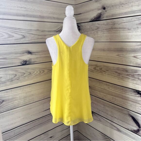 E&M Yellow Keyhole Cutout Relaxed Fit Tank Top - Picture 5 of 6